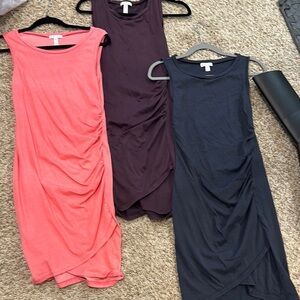 Elegant Coral Sleeveless Dress